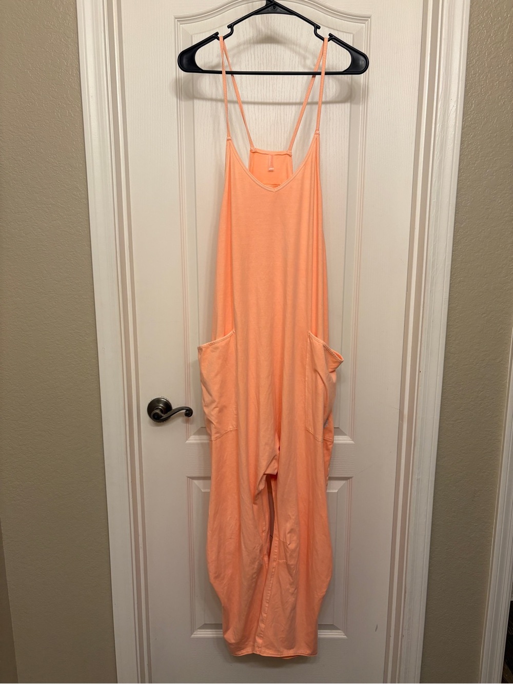 NWT Free People FP Movement Hot Shot Onesie Pastel Peach Orange Jumpsuit M